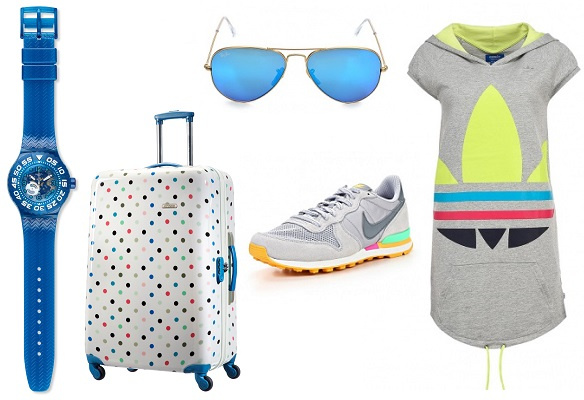 Часы Swatch SCUBA LIBRE, Чемодан American Tourister коллекция Jazz, Очки Ray Ban, Кроссовки Nike, Платье ADIDAS Originals Часы Swatch SCUBA LIBRE, Чемодан American Tourister коллекция Jazz, Очки Ray Ban, Кроссовки Nike, Платье ADIDAS Originals