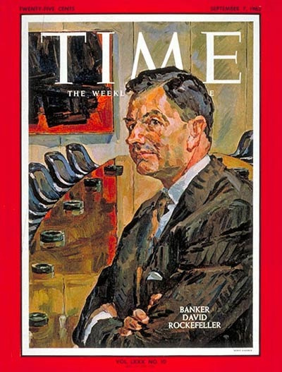 Дэвид Рокфеллер на обложке журнала Time в 1962 году Дэвид Рокфеллер на обложке журнала Time в 1962 году