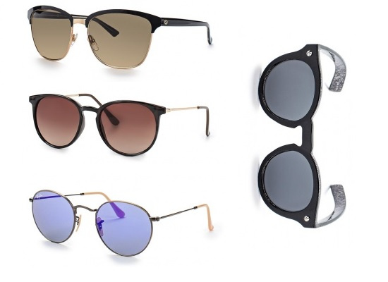 Сверху вниз: Gucci, Top Shop, Ray Ban. Справа: Pieces Сверху вниз: Gucci, Top Shop, Ray Ban. Справа: Pieces