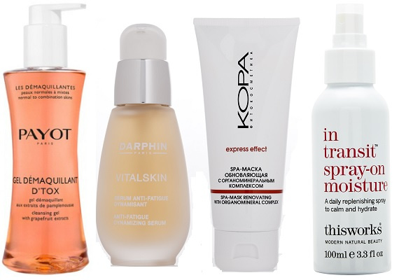 Payot Очищающий гель с экстрактом грейпфрута Gel Demaquillant D’Tox,Darphin Энергетическая сыворотка против усталости Vitalskin,КОРА SРА-маска обновляющая с органоминеральным комплексом,Увлажняющий спрей This Works In Transit Payot Очищающий гель с экстрактом грейпфрута Gel Demaquillant D’Tox,Darphin Энергетическая сыворотка против усталости Vitalskin,КОРА SРА-маска обновляющая с органоминеральным комплексом,Увлажняющий спрей This Works In Transit