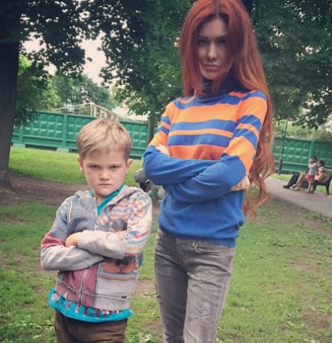Николь Кузнецова с сыном Егором