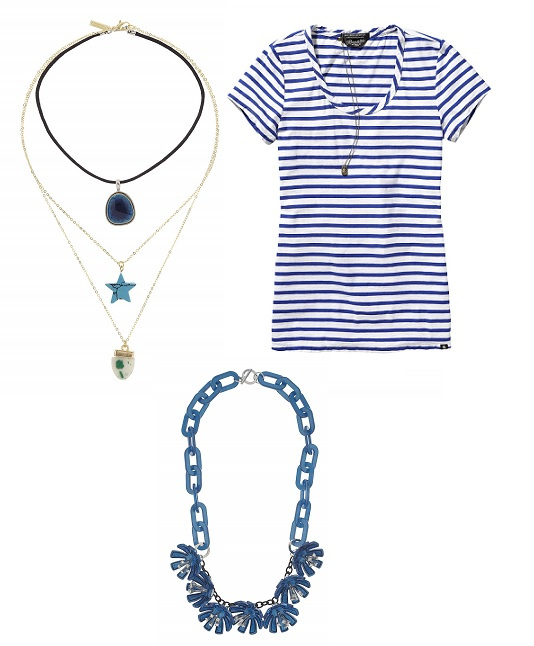 Украшение слева: Top Shop, Украшение справа: Бижу, Футболка Maison Scotch Украшение слева: Top Shop, Украшение справа: Бижу, Футболка Maison Scotch