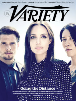 Анджелина Джоли с актерами фильма "Несломленный" на обложке журнала Variety Анджелина Джоли с актерами фильма "Несломленный" на обложке журнала Variety