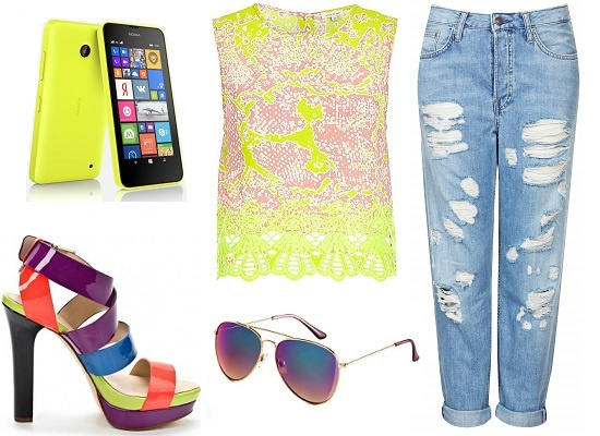 Nokia Lumia 630, Босоножки Versace Jeans, Топ River Island, Джинсы Top Shop, Очки H&M Nokia Lumia 630, Босоножки Versace Jeans, Топ River Island, Джинсы Top Shop, Очки H&M