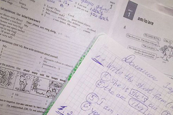 Антон делает домашние задания по ночам Антон делает домашние задания по ночам