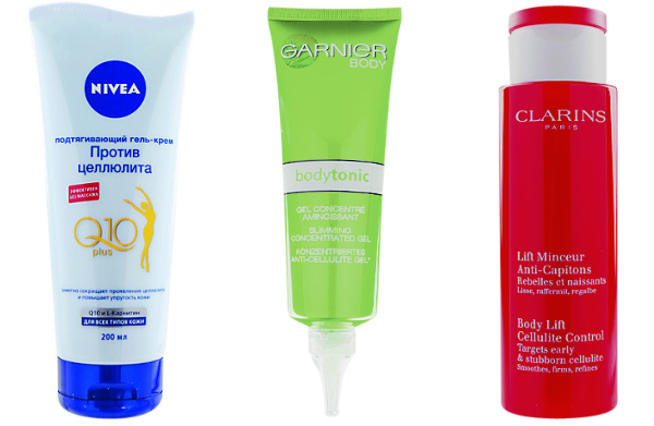 Nivea Подтягивающий крем-гель против целлюлита Q10 plus, 322 руб. Garnier Концентрированный гель для стройности "Интенсивный уход", 370 руб. Clarins Моделирующее средство для похудения Lift Minceur, 2450 руб. Nivea Подтягивающий крем-гель против целлюлита Q10 plus, 322 руб. Garnier Концентрированный гель для стройности "Интенсивный уход", 370 руб. Clarins Моделирующее средство для похудения Lift Minceur, 2450 руб.