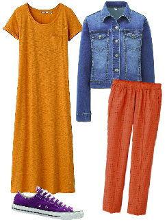 Одежда Uniqlo: Платье, 999 руб. Джинсовая куртка, 1999 руб. Брюки, 999 руб. Кеды Converse, 1780 руб. Одежда Uniqlo: Платье, 999 руб. Джинсовая куртка, 1999 руб. Брюки, 999 руб. Кеды Converse, 1780 руб.
