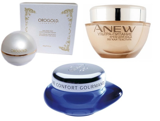 Oro Gold 24K Gold Deep Увлажняющий крем для всех типов кожи, Крем для лица Avon ANEW "Ультра-питание", Thalgo Komfort-Creme Gourmand Питательный крем для сухой кожи Oro Gold 24K Gold Deep Увлажняющий крем для всех типов кожи, Крем для лица Avon ANEW "Ультра-питание", Thalgo Komfort-Creme Gourmand Питательный крем для сухой кожи