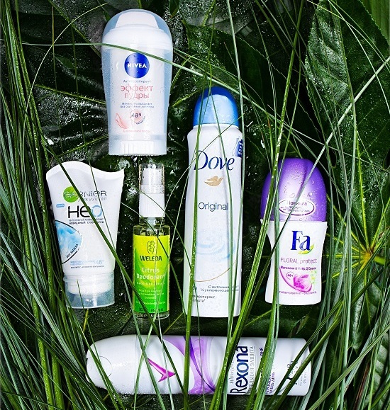 NIVEA Антиперспирант «Эффект пудры», Garnier Интенсивный антиперспирант невидимый сухой крем «НЕО», Weleda Органический цитрусовый дезодорант, Dove Антиперспирант Deo Original, Fa Floral Project Роликовый антиперспират «Магнолия и Флер Д'Оранж», Rexona Антиперспират-спрей «Энергия твоего дня» NIVEA Антиперспирант «Эффект пудры», Garnier Интенсивный антиперспирант невидимый сухой крем «НЕО», Weleda Органический цитрусовый дезодорант, Dove Антиперспирант Deo Original, Fa Floral Project Роликовый антиперспират «Магнолия и Флер Д'Оранж», Rexona Антиперспират-спрей «Энергия твоего дня»