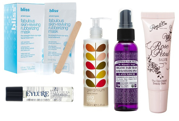 Маска для лица Bliss Fabulous Skin-Reviving Rubberizing, Лосьон для рук с ароматом герани Orla Kiely, Органический дезинфицирующий спрей для рук с экстрактом лаванды Dr Bronner Organic Lavender Hand Sanitizing Spray Lavender, Бальзам из лепестков роз Rose & Co. Rose Petal Salve, Масло для роста ресниц Eylure Brow Nourishing Oil Маска для лица Bliss Fabulous Skin-Reviving Rubberizing, Лосьон для рук с ароматом герани Orla Kiely, Органический дезинфицирующий спрей для рук с экстрактом лаванды Dr Bronner Organic Lavender Hand Sanitizing Spray Lavender, Бальзам из лепестков роз Rose & Co. Rose Petal Salve, Масло для роста ресниц Eylure Brow Nourishing Oil