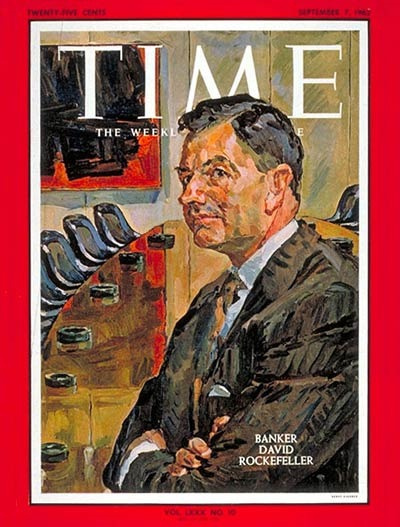 Дэвид Рокфеллер на обложке журнала Time в 1962 году