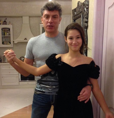 Борис Немцов с дочерью Диной