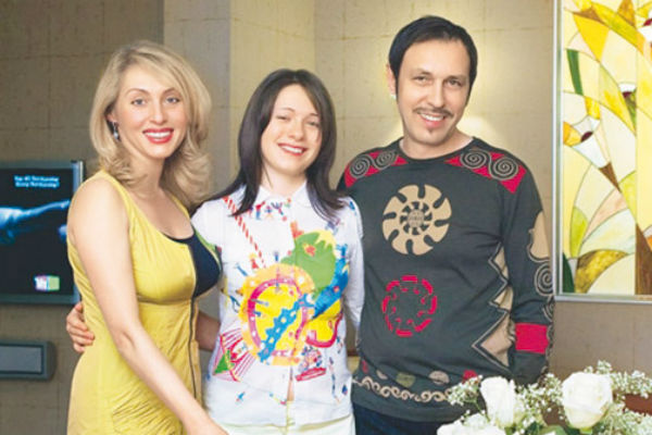 Николай Носков вместе с женой и дочерью