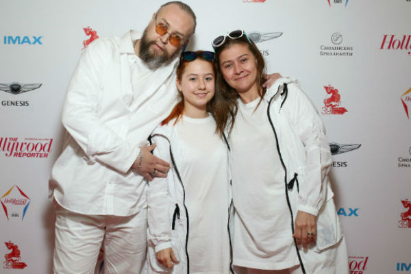 Борис Ливанов с дочерью и Мария Голубкина