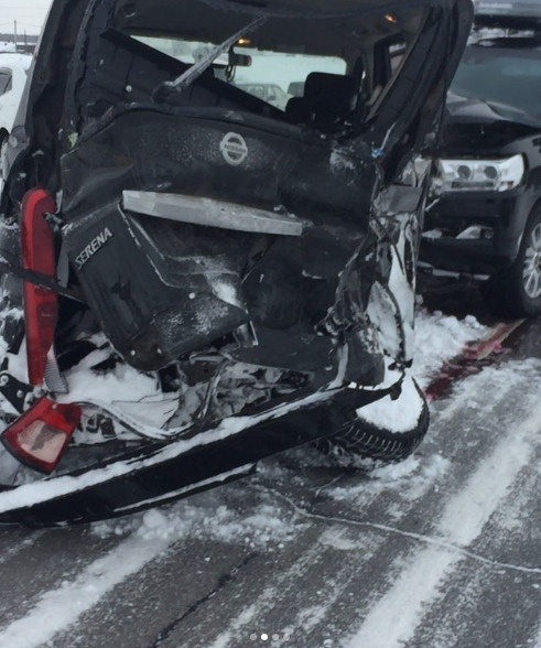 Тот самый Nissan, в который врезалась машина Насти Тот самый Nissan, в который врезалась машина Насти