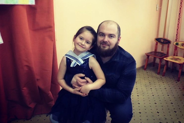 Сердюк с дочерью Соней Сердюк с дочерью Соней
