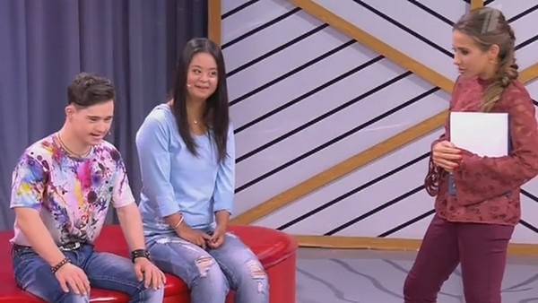 Влад Ситдиков и Мария Сиротинская в эфире передачи Первого канала