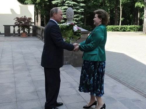 Валентина Терешкова на встрече с Владимиром Путиным Валентина Терешкова на встрече с Владимиром Путиным